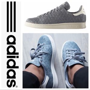 Rare Adidas Stan Smith Onix Suede Snakeskin Foil